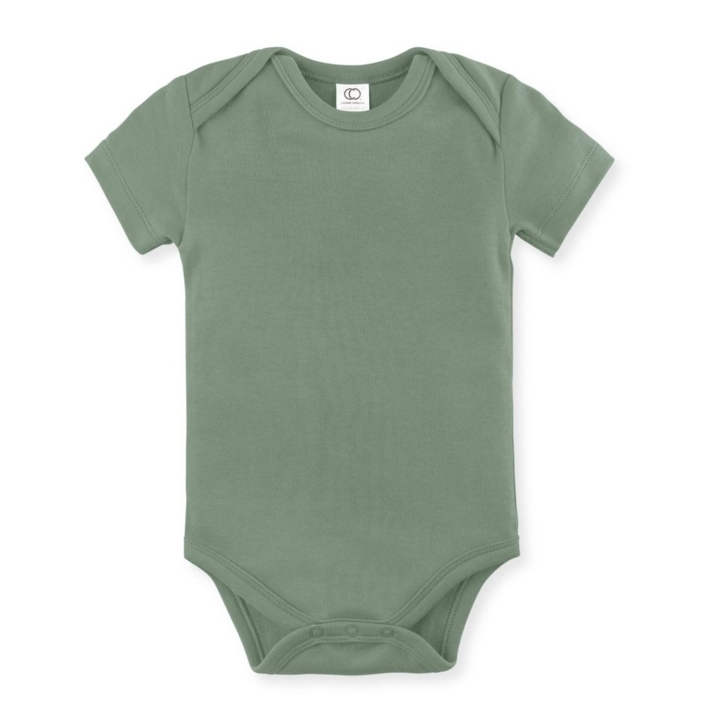 Colored Organics Thyme Green Short Bodysuit | 6-12M | NWT